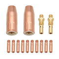 14-Piece Conductive Welding Torch Gas Nozzle & Tip Set