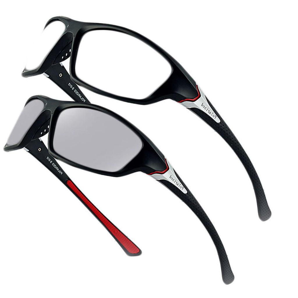with Full lens Readers Wrap Around Sport Magnifying Safety Reading Glasses photochromic Goggles with Readers　for Men (black red 2.5 x)