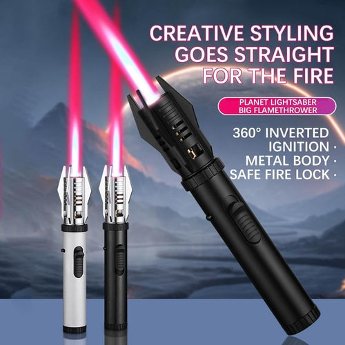 Windproof Jet Torch Lighter – Refillable Butane Flame with Safety Lock