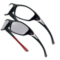 with Full lens Readers Wrap Around Sport Magnifying Safety Reading Glasses photochromic Goggles with Readers　for Men (black red 2.5 x)