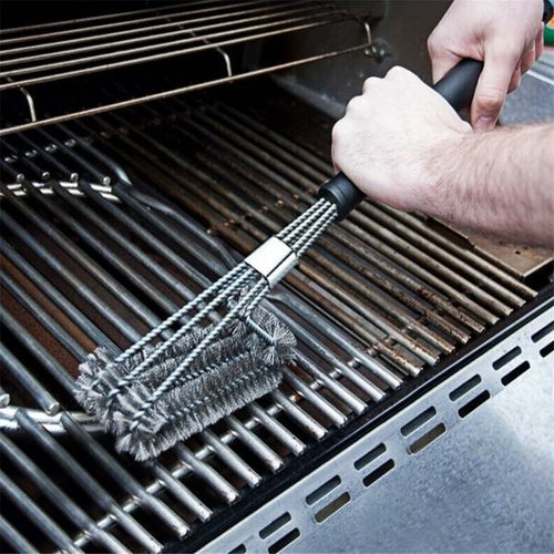 BBQ Grill Heat-Resistant Gloves & Brush Set