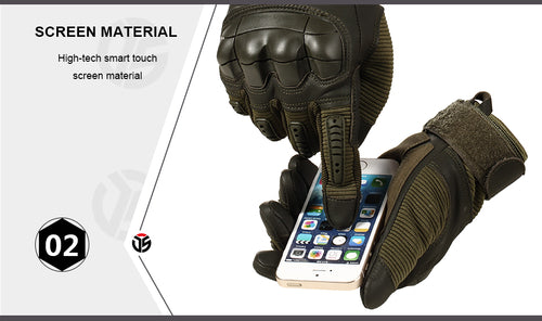 Tactical Rubber Hard Knuckle Gloves