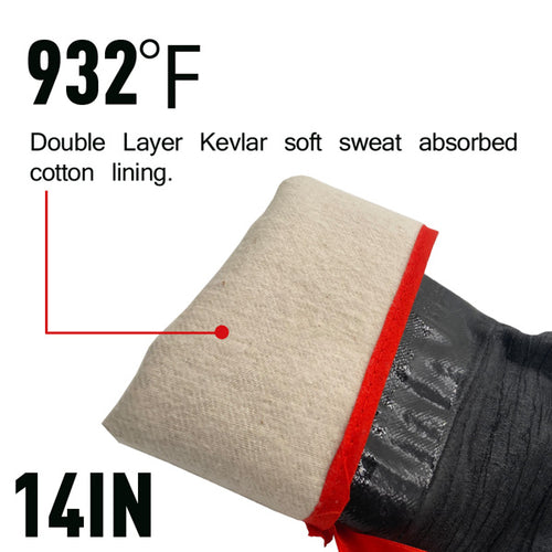 BBQ Grill Heat-Resistant Gloves & Brush Set