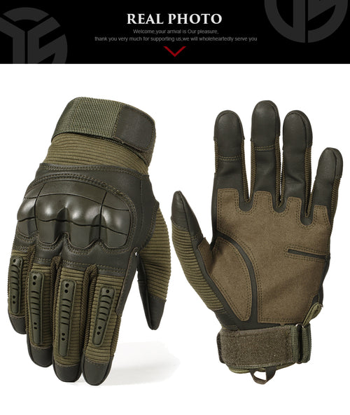 Tactical Rubber Hard Knuckle Gloves