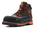 SUREWAY Soft/Composite Toe Heavy Duty Waterproof Work Boot Men’s 6" Goodyear Welt Oil/Slip Resistant Dual-Density Comfortable Outsole Leather Construction Industrial Safety Lace Up Work Boots - Brown